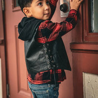 Toddlers Motorcycle Biker Leather Vest – Little Riders 1016.SL