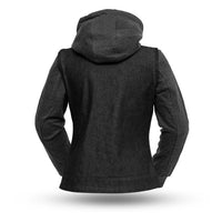 Essex Women's Motorcycle Denim Vest with Removable Sweatshirt FIL517SDH