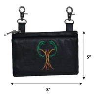 5731.ET Black Leather Ladies Clip on Bag