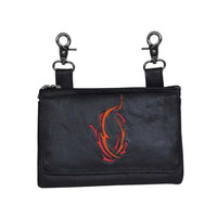 5731.FR Black Leather Ladies Clip on Bag