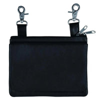 5742.PL Black Leather Ladies Clip on Bag