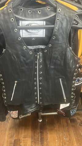 Ladies Leather Vest with Eyelets 2682.NG