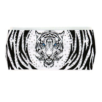 Milwaukee Leather | Bling Designed Wide Headbands-Headwraps for Women Biker Bandana with White Tiger - MLA8050