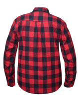 Men's Red and Black Flannel Shirt