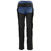 Milwaukee Leather SH1956 Women's 'Winged' Black and Purple Textile Chaps