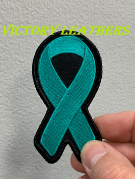 Cancer Awareness Teal  Ribbon Patch
