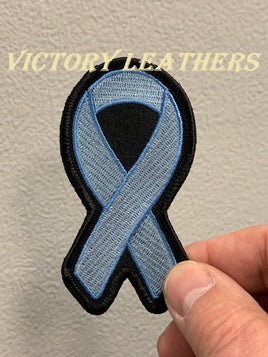 Cancer Awareness Light Blue Ribbon Patch