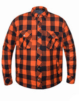 Men's Orange and Black Flannel Shirt