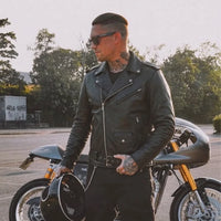 Ozzy - Men's Motorcycle Leather Jacket 12.00