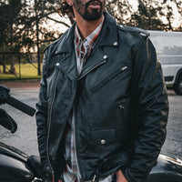 Ozzy - Men's Motorcycle Leather Jacket 12.00