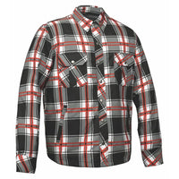 Rider's Plaid - Men's Black & Red Armored Flannel TW136.01