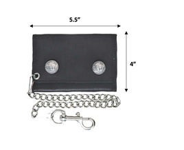 Men's leather wallet with chain 9084.00