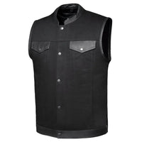 Nightrider - Men's Denim Leather Club Vest DM149