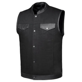 Nightrider - Men's Denim Leather Club Vest DM149