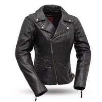 Monte Carlo - Women's Leather Motorcycle Jacket FIL160NOCZ