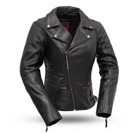 Monte Carlo - Women's Leather Motorcycle Jacket FIL160NOCZ