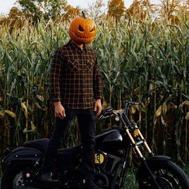 Check weave - Men's Long Sleeve Motorcycle Flannel Shirt TW226