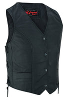 Ladies Leather Vest DS271