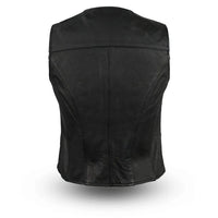 Sweet Sienna Women's Motorcycle Leather Vest FML500CR