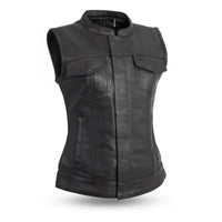 Ludlow Women's Motorcycle Leather Vest FIL516SDM