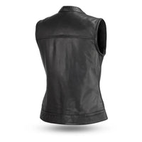 Ludlow Women's Motorcycle Leather Vest FIL516SDM