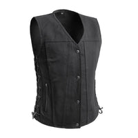 Tiff Women's Motorcycle Twill Vest FIL519TW