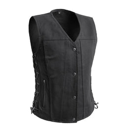 Tiff Women's Motorcycle Twill Vest FIL519TW