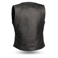 Honey Badger Women's Motorcycle Leather Vest FIL566RCSL