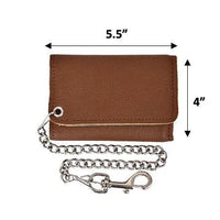 Small Brown Trifold Long Chain Biker Wallet 5711.00