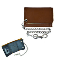 Small Brown Trifold Long Chain Biker Wallet 5711.00
