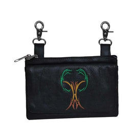 5731.ET Black Leather Ladies Clip on Bag