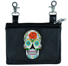 5740.00 Black Leather Ladies Clip on Bag