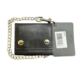Small Black Trifold Biker Chain Wallet 5764.00