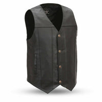Gun Runner Men's Motorcycle Western Style Leather Vest FIM611BSF