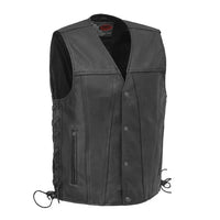 High Roller Men's Motorcycle Leather Vest FIM619CDL