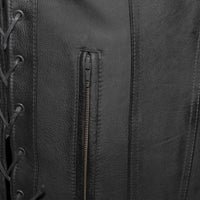 High Roller Men's Motorcycle Leather Vest FIM619CDL