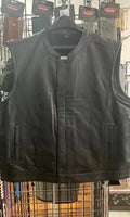Top Rocker Men's Motorcycle Leather Vest FIM621CDL