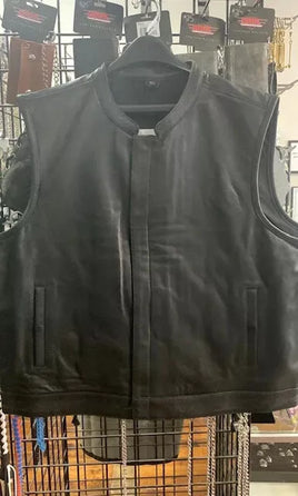 Top Rocker Men's Motorcycle Leather Vest FIM621CDL