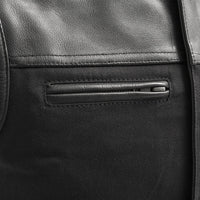 Lowrider Men's Motorcycle Leather/Twill Vest FIM650TW