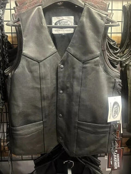 Rancher - Men's Motorcycle Western Style Leather Vest FIM652CDM