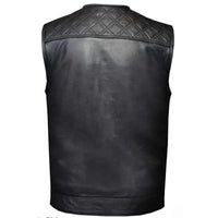 Diamond Lowcut – Men’s Diamond Stitch Leather Vest with Bold Style 6638.SV