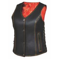 Ember - Ladies Red & Gold Paisley Liner Vest 6753.00