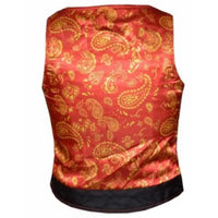 Ember - Ladies Red & Gold Paisley Liner Vest 6753.00