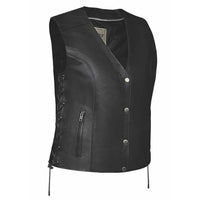 Shirly - Ladies Reflective Wing Leather Vest 6879.RF