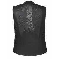 Shirly - Ladies Reflective Wing Leather Vest 6879.RF