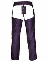 Ladies Purple Leather Chaps 7174.47