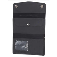Black Trifold Biker Leather Wallet 9056.00