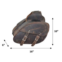 16" x 10" x 6 - Leather Saddle Bags 9352.ZP