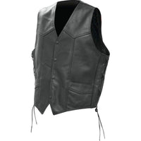 Men's Leather Vest BKVSLB