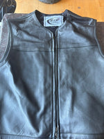 Men's Leather Vest with front zipper closure (NO OUTSIDE POCKETS) 6719.00